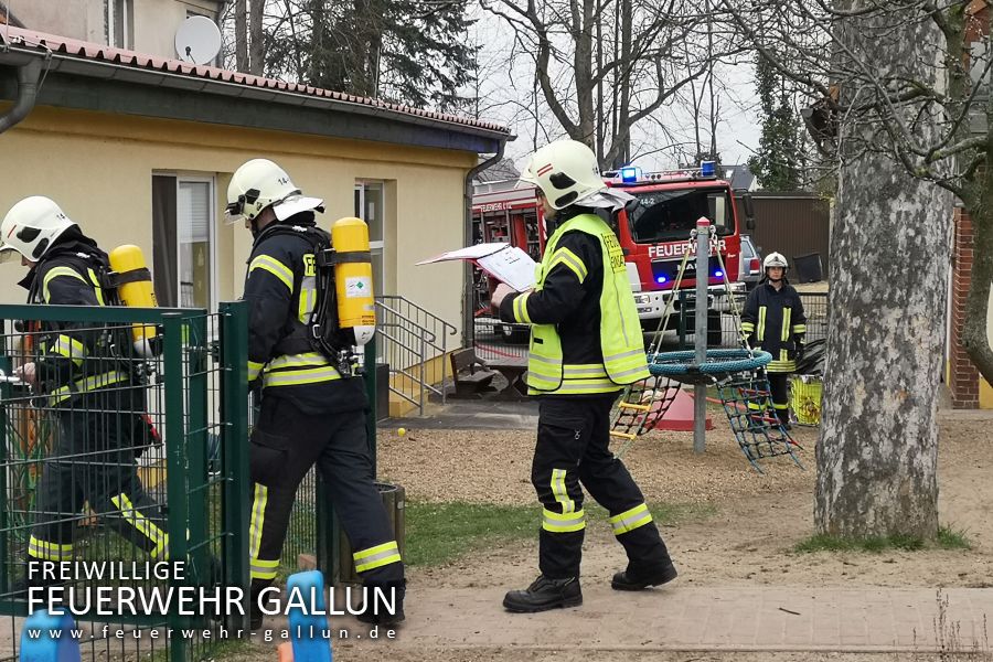 Brandschutzübung in der Kita Gallun